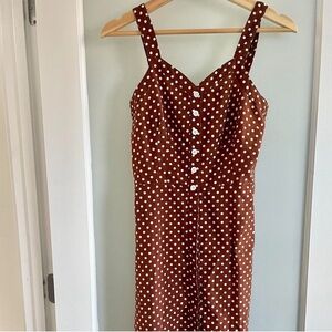 Polka Dot Brown Dress